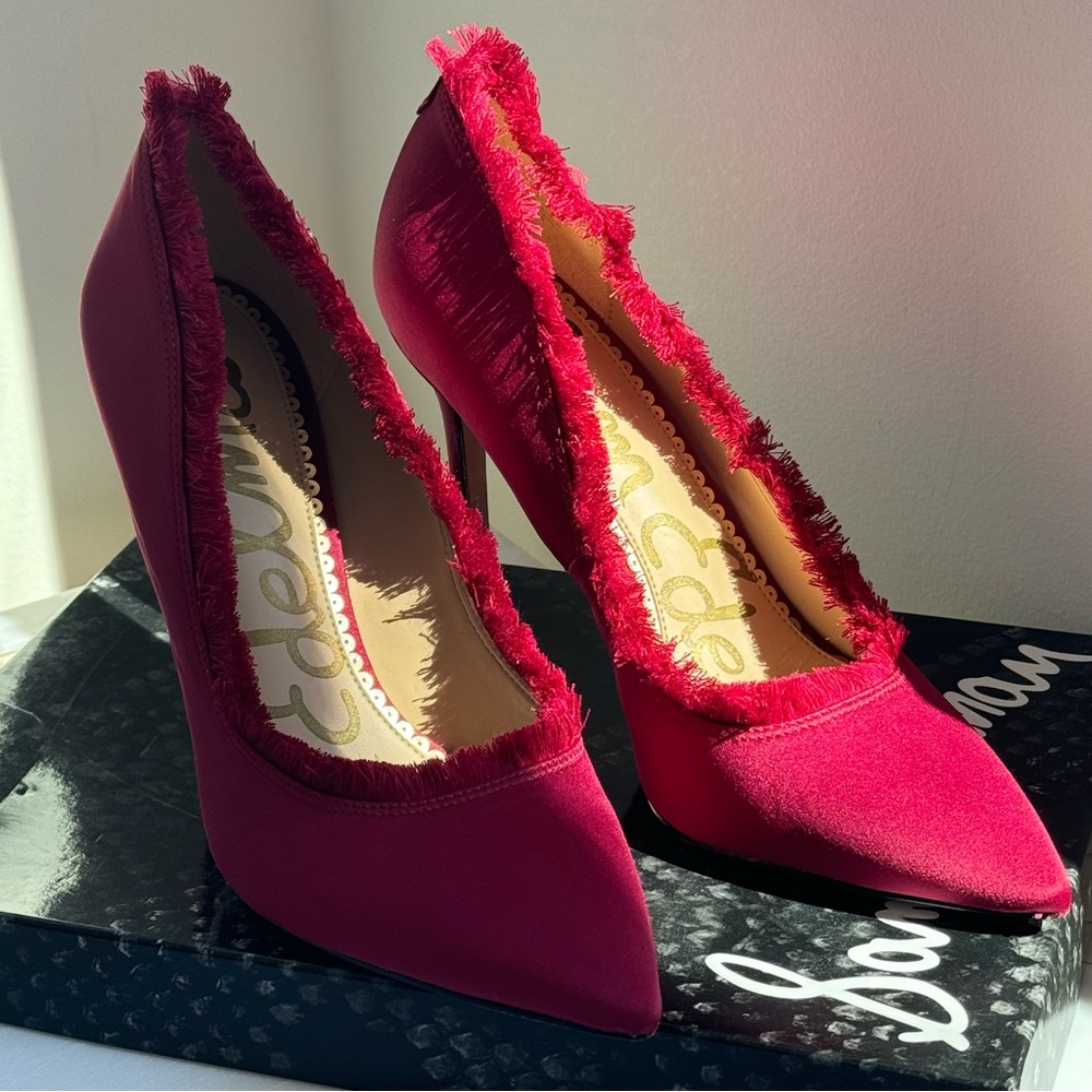 Cranberry Satin Pump Sam Edelman